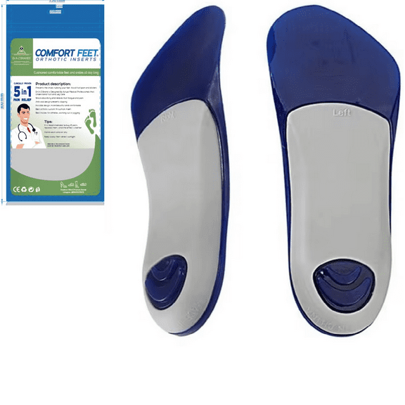 Dr A-Z  Gel Inserts, Insole, Insoles Custom Fit Orthotic Custom Feet Foot Mapping Insoles Arch Feet Relief CF 430, Plantar Fasciitis Relief Cushion Gel Layers L-LX