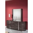 thumbnail image 2 of Modern Gray Glossy Wall Mirror - Black, 2 of 4