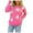 Pink, variant on Aoochasliy Womens Sweaters Pullover Clearance Trendy Coat Tops V-neck Loose Splicing Coat