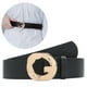 thumbnail image 4 of Cinturón elegante de material cuero PU para mujer, cinturón con hebilla de aleación, cinturones anchos ajustables para mujeres, pantalones , camisetas, Negro Salvador Cinturones de mujer, 4 of 9