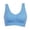 Blue, variant on Women's Bras Double Layer Large Size Rimless Vest No Trace Yoga Underwear