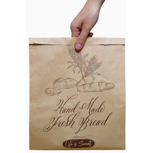 Large paper bags for bread sale