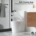thumbnail image 4 of Comfort Height ADA Compliant Dual Flush Toilet with Soft-Close Seat & Gloss White Ceramic – 1.1/1.6 GPF Water Saving Elongated Bowl & Easy Clean Design, 4 of 9