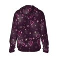 thumbnail image 3 of Uemuo Snowflakes and Hearts Pattern Women's Full Zip UPF 50+ Sun Protection Hoodie Jacket Long Sleeve Sun Shirt Hiking Outdoor Performance with Pockets-XX-Large, 3 of 9