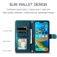 thumbnail image 2 of for iPhone 12 Mini Case Wallet with Card Holder for Women Man,Elegant Style Protective Leather Stand Cover Magnetic Clasp Crossbody Strap & Wristband,for iPhone 12 Mini- green, 2 of 7