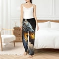 thumbnail image 4 of Balery Golden White Fire Dragon Pantalones de pijama para mujer, pijamas ultraligeros, pantalones de estar por casa-Small, 4 of 6