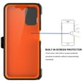 thumbnail image 4 of For Motorola Moto G Power 5G 2024 Phone Case, with [Built-in Screen Protector] Holster Belt Clip for Moto G Power 5G 2024 Ebizware Heavy Duty Shockproof Rugged Kickstand Cover - Black/Orange, 4 of 10