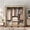 beige, variant on LISHBIE Portable Closet, Portable Wardrobe for Hanging Clothes, with 3 Hanging Rods, 6 Storage Shelves and 18 Side Pockets, Black Closet, Easy to Assemble, Sturdy and Stable
