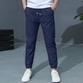 thumbnail image 4 of NOLDARES Boys Sweatpants - Active Boys Joggers Athletic Pants with Pockets & Drawstring Waistband(Navy,6-7 Years), 4 of 7