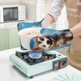 thumbnail image 7 of Honeii Blue Sky Cute Wolf patten Oven Mitts and Pot Holders Sets, Baker Oven Mitts, Mittens for Kitchen Decor, Baking Lover over Gloves Gifts, 7 of 7