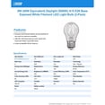 thumbnail image 6 of Feit White A15 E26 (Medium) Filament LED Bulb Daylight 40 Watt Equivalence 2 pk, 6 of 6