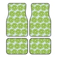 thumbnail image 1 of Honeii Green Lemon Slices Print Car Foot Mat Four-Piece Set - Front & Rear Universal Car Floor Mats for SUVs, Trucks, Sedans, 1 of 7