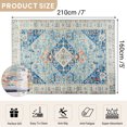 thumbnail image 2 of Traditional Area Rug, 5'x7' Foldable Medallion Carpet, Indoor Non-Slip Rug for Kitchen Living Room Bedroom Dining Room, 2 of 5
