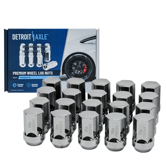 Detroit Axle - 9/16"-18 Wheel Lug Nuts for 2007-2009 Chrysler Aspen 2006-2009 Dodge Durango Chrome Acorn Wheel Lug Nuts 2008 Replacement - 20pc