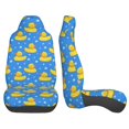 thumbnail image 3 of Honeii Cute Yellow Rubber Ducks Print Car Seat Covers 2 Pieces, Full Set Universal Seat Covers for Cars, Waterproof Auto Seat Protectors, 3 of 7