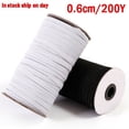 thumbnail image 4 of EIMELI Elastic 1/8" 1/4" Width ~ 3Mm 6Mm Braided Elastic Band Cord Knit Band Sewing 100/200Yards Us Stock,180 Yards 3Mm(Black 0.6CM 200 yards), 4 of 7