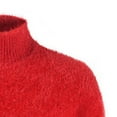 thumbnail image 4 of Lovskoo 2024 Men's Sweaters Pullover Casual Solid Round Neck Long Sleeve Slim Bottoming Knit Top Turtleneck Sweater Red, 4 of 6