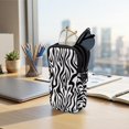 thumbnail image 7 of SEANATIVE Double Eyeglass Case with 2 Compartments, Portable Eyeglasses Case Zipper Glasses Pouch Shockproof Waterproof Lightweight Travel Eyewear Pouch Bag, 4" x 6.9", Zebra Print, 7 of 7