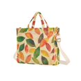 thumbnail image 7 of FORMRS Womens Corduroy Tote Bag Crossbody Shoulder Handbag with Pocket, Green Retro Autumn Leaves, 7 of 7