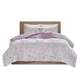 thumbnail image 1 of Intelligent Design Abby Couette Imprimée Métallique et Pintucked Prune Full/Grand, 1 of 4