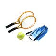 thumbnail image 3 of ziyahi Mini Tennis Racket and Ball Set 1:12 Crafts Topper Tennis Miniature Kit Cake Golden 9x4cm, 3 of 6