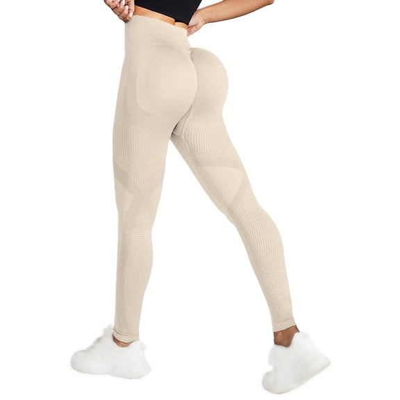 Women's Texture Peach Hip Lifting Yoga Pants Tight Fit Sports Without Lines
