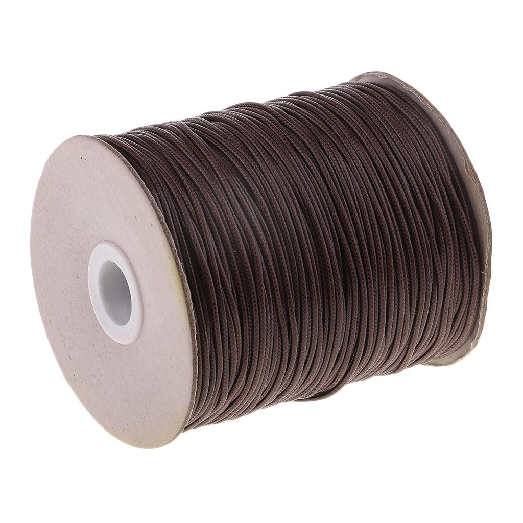 HOMYL 170m/Roll Waxed Cotton Cord Wire Beading String Jewelry DIY 1.5mm Brown