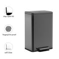 thumbnail image 3 of Rectangle, Stainless Steel, Soft-Close, Step Trash Can, 50L 13gal, 3 of 7