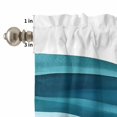 thumbnail image 4 of Teal Blue Curtain Valances Set Water Ripple Abstract Gradient Coean Waves Kitchen Curtains 24&nbsp;inch Length Rod Pocket Valance and Tiers 3 Piece Set Small Bedroom Bathroom Laundry Decor, 4 of 9