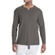 thumbnail image 2 of pstuiky camisas de manga larga para hombre, Camisa deportiva de entrenamiento fácil para hombre, elástica, de color liso, con cuello en V y manga larga salir tops xl, 2 of 4
