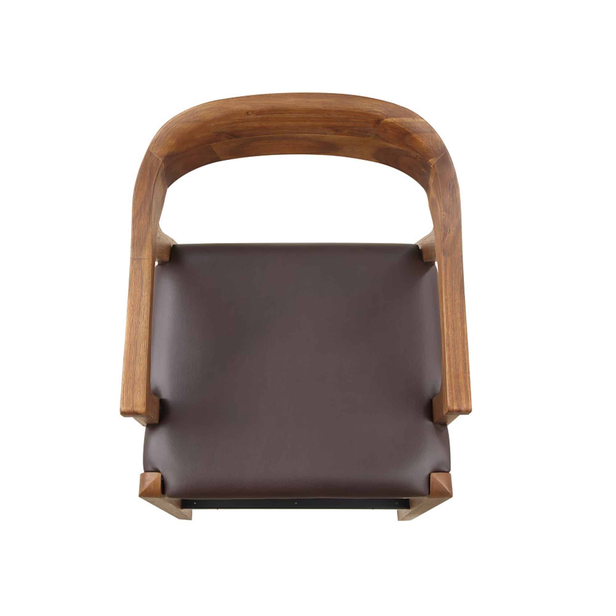 Rasmus Wood Bar Stool - Chestnut Wire-Brush Finish