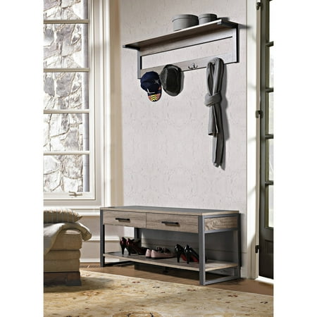 Homestar 2 Drawer 1 Shelf Entry Way Bench Walmart Com