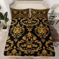 thumbnail image 2 of Manfei Female Men Hippie Damask Twin Sheet Sets 3pcs,Traditional Flower Twin Fitted Sheet Microfiber,Bohemian Chic Floral Breathable Flat Sheet,Luxury Bedroom Decor, 2 of 7