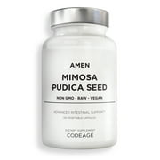 Amen Mimosa Pudica Seed, 2-Month Supply, Organic Mimosa Pudica, Vegan Plant Supplement, 120 ct