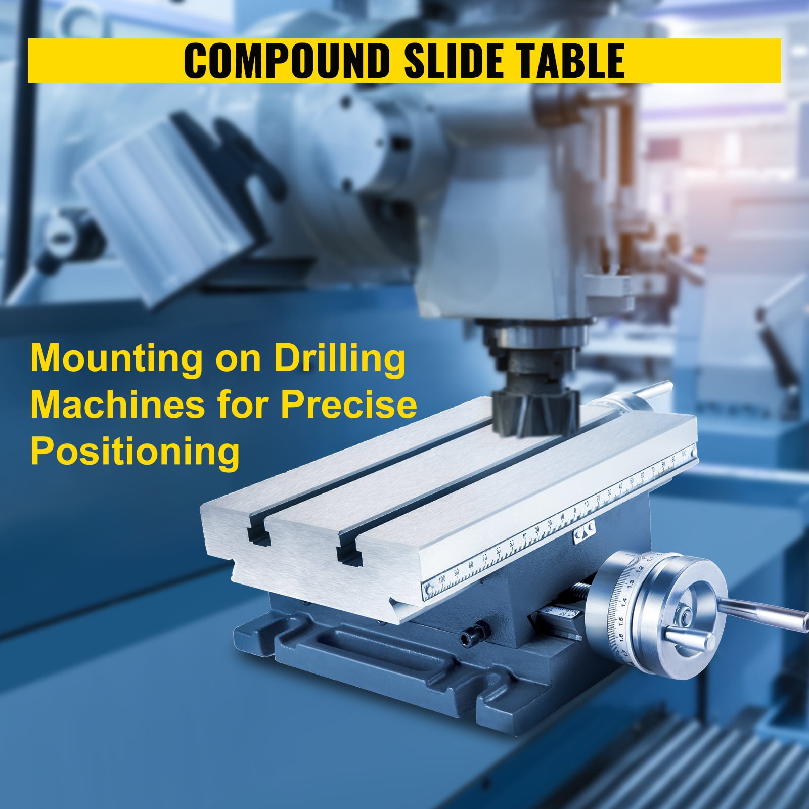 10-3 milli ミリ LA table VEVOR Compound Slide Milling Table 4-7/10