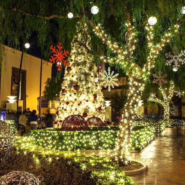Cadena De Luces Solares 10m 100 LED Estrella: Impermeable IP65 Para Jardín Y Fiestas