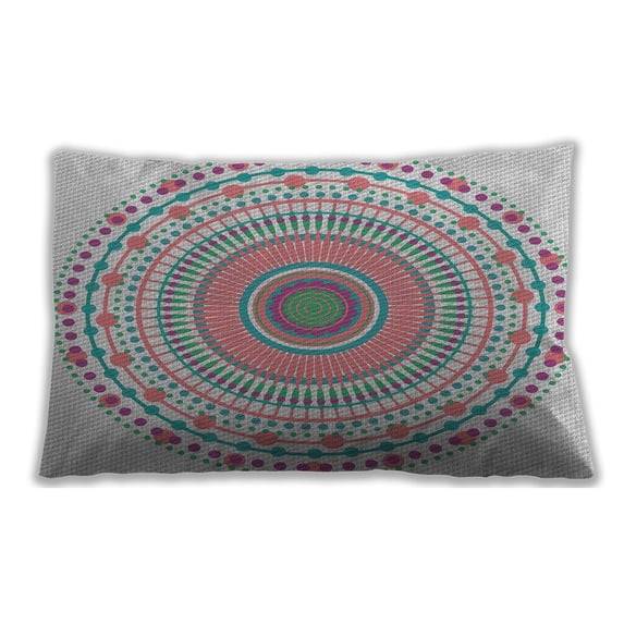 Ahgly Company Outdoor Rectangular Patterned Lumbar Throw Pillow, 13 inch by 19 inch