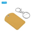 thumbnail image 3 of Uxcell Leather Key Fob, 4 Pack PU Leather Key Fob with Key Rings for ID Key Cards, Yellow, 3 of 6