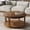 Coffee Table; Beige, variant on Rustic Coffee Table w/Dusty Wax Coating 2 Tires,Round Solid Wood Sleek Durable Coffee Table, Modern Cocktail Table w/Storage Shelf & Metal Legs Tea Table for Living Room, Bedroom, S925