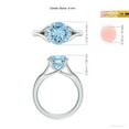 thumbnail image 5 of Angara Natural 2.3 Ct. Aquamarine Solitaire Ring in Sterling Silver for Women (Ring Size: 4.5), 5 of 9