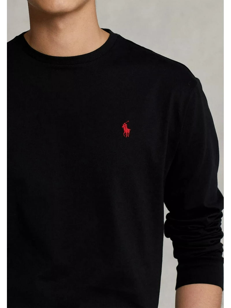 Tシャツ・カットソー Ralph Lauren SPORT SHIRT LONG SLEEVE (710 968971 001 ) Polo Ralph Lauren 710627433027 Men's Black Crew Neck Long
