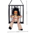 thumbnail image 2 of Gumesh Halloween Decorations, Animated Halloween Decor,Clown Scary Skull Cage Prop with Motion Activated, Spooky Hanging Ghost Light Up Eyes for Haunted House Indoor Outdoor Decor, 2 of 6