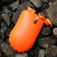 thumbnail image 4 of SKISUNO Orange PVC Swim Buoy with Large Dry Storage Bag Lightweight Inflatable Floating Gear for Boating Kayaking, 4 of 8