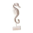 thumbnail image 3 of oshhni Wood Statue Beach Table Decor Art Figurine for Bathroom Beach-farmhouse Home Seahorse Shape, 3 of 9