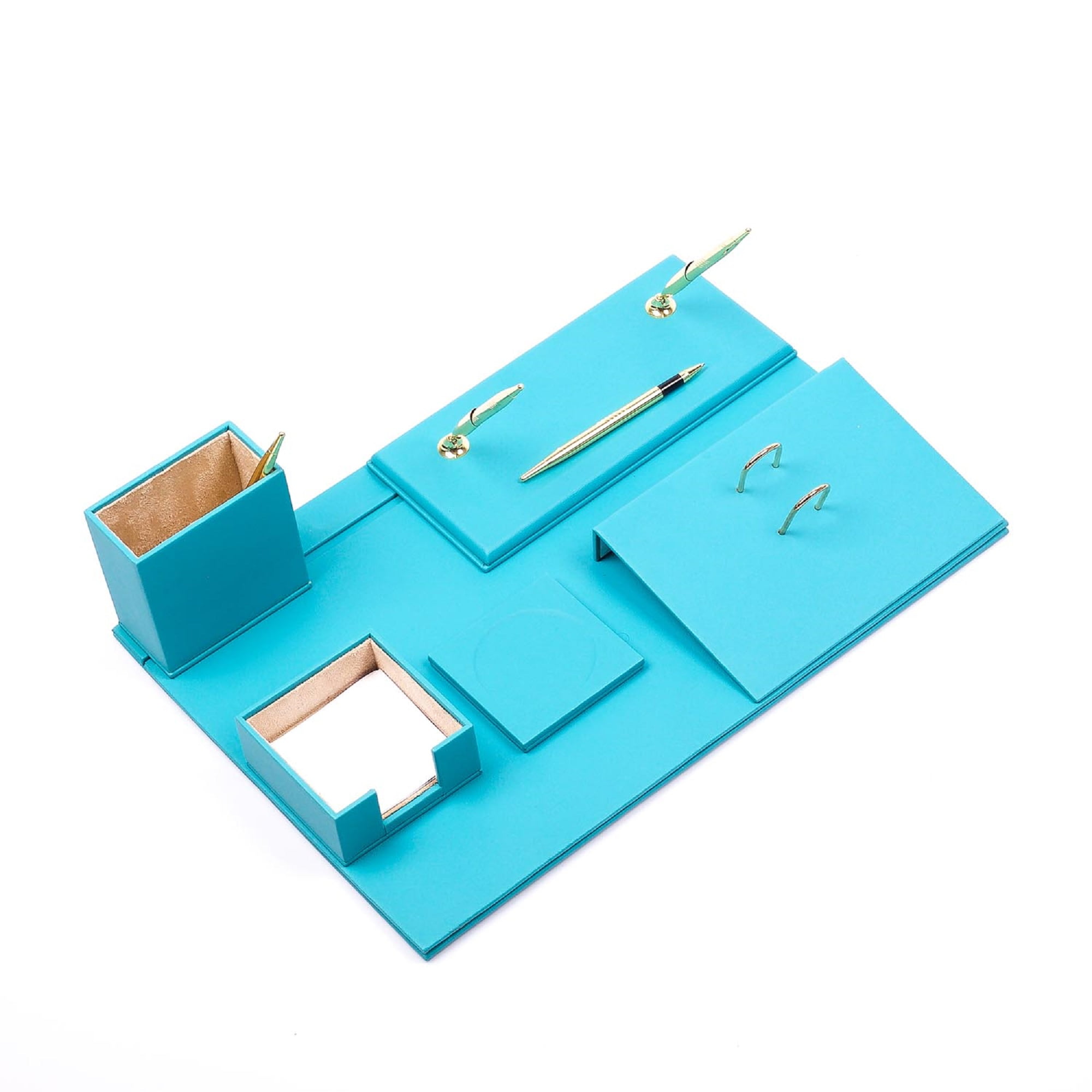 Leather Desk Set - Desk Organizer Set - Office Desk Pad Accessories - Document tray - 10 Accessories-Desk Organizer - Office Desk Accessories - Desktop Storage - 10 PCS