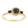 thumbnail image 2 of AFFY 1/3 CT Round Champagne & White Natural Diamond Cluster Frame Engagement Ring 10k Solid Yellow Gold (I2-I3 Clarity, 0.33 Cttw) Ring Size-9, 2 of 2