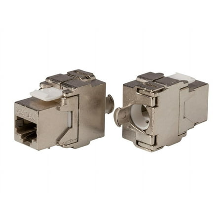 UPC: 0889028037850 | Monoprice Cat6A RJ-45 Keystone | FTP  Toolless  180-Degree  Die Cast  Shielded – Entegrade Series