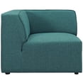 thumbnail image 4 of Modway Mingle Fauteuil d'Angle de Sofa en Tissu de Polyester de Style Moderne, Bleu Sarcelle, 4 of 6
