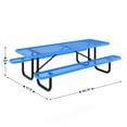 thumbnail image 4 of Flash Furniture Mantilla Outdoor Picnic Table 8' Rectangular in Blue (SLFEML96BL), 4 of 8