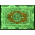 thumbnail image 1 of Ahgly Company Indoor Rectangle Medallion Green Traditional Area Rugs, 5' x 7', 1 of 1